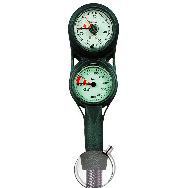 Polaris Zweierkonsole Slim Line mit Tiefenmesser und Finimeter inklusive Miflex HD Schlauch